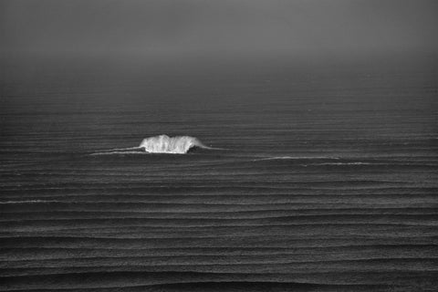 Museum-quality surf wall fine art of the treacherous Potato Patch shoals, used as training for Mavericks big waves, with Certificate of Authenticity by Fred Pompermayer.